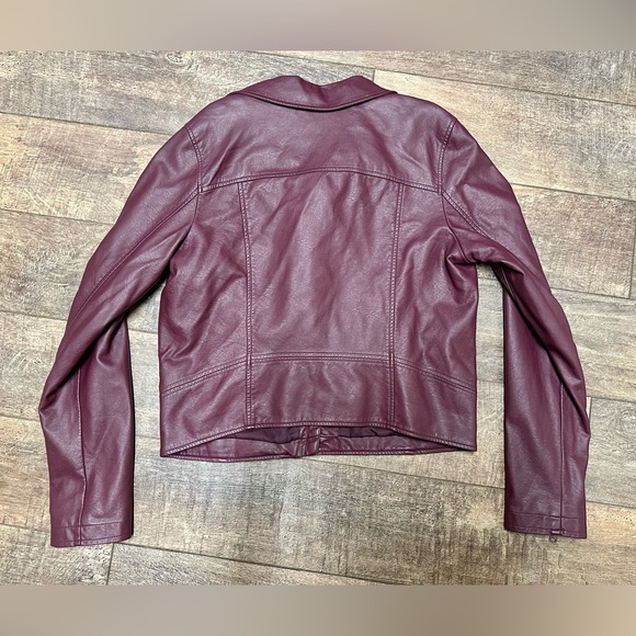 Anthropologie Faux Leather Moto Jacket Size Large - Picture 3 of 5